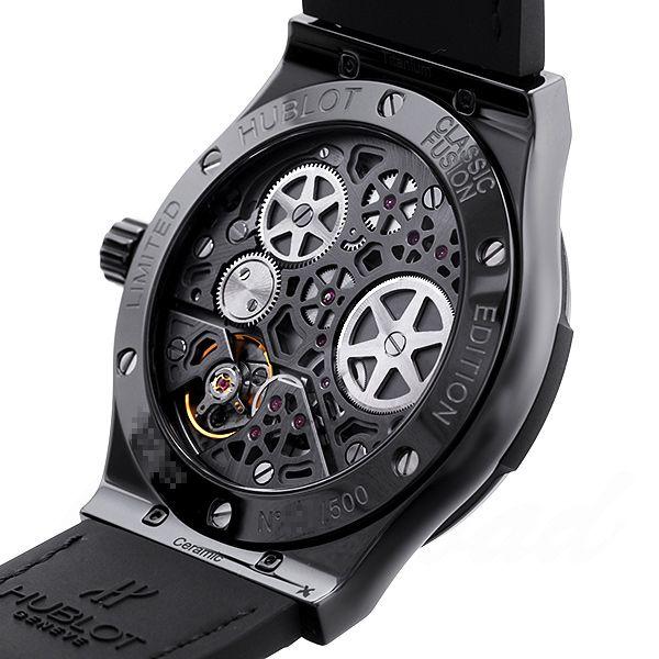 ウブロ HUBLOT スーパーコピー クラシック フュージョン パワーリザーブ 8デイズ オールブラック 516.CM.1440.LR